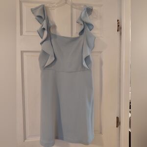 BCBGeneration Blue Ruffle Sleeve Dress